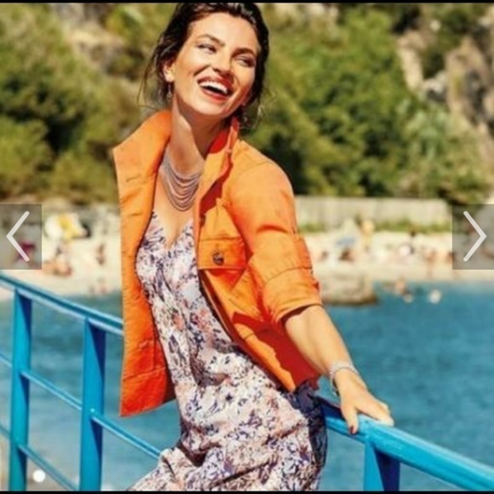 CAbi resort bright orange lightweight jacket M‎